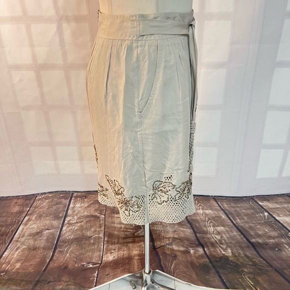 Elie Tahari NWT Parker sequined skirt in cotton seed size 2 - Picture 5 of 10